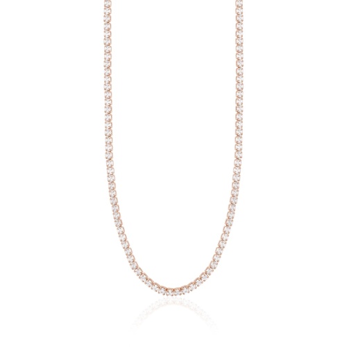 Petite Tennis Necklace Rose gold-plated