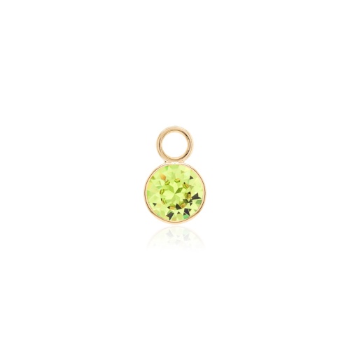Earring Charm Yellow gold-plated Citrus Green