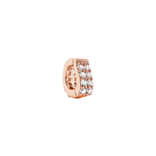 Sparkling Charm Connector Rose gold-plated