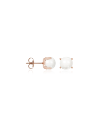 Classic Freshwater Pearl studs 6mm Rose-gold plated