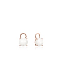 Classic Freshwater Pearl charms 8mm Rose-gold plated