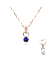 Tiny Necklace Set Rose gold-plated