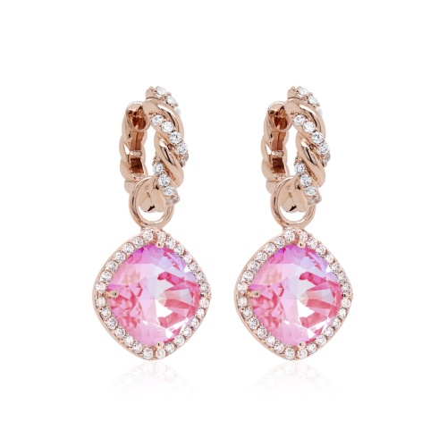 Fancy Knoty Earring set Rose gold-plated Lotus Pink Delite
