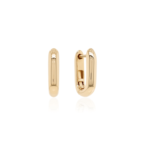 Link Base Earrings Yellow gold-plated