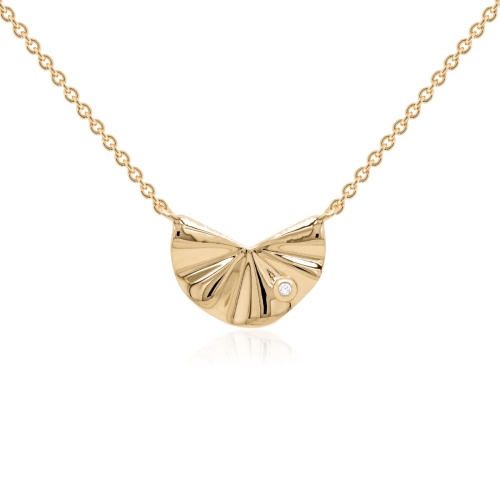 Gilded Wave Necklace Yellow gold-plated