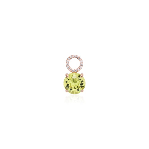 Single Charm Citrus Green Rose gold-plated
