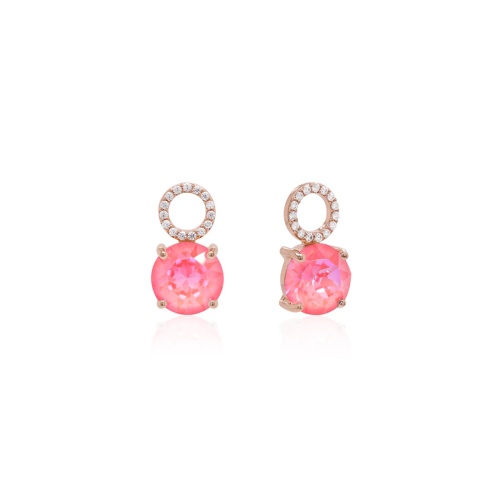 Earring charms Rose gold-plated Lotus Pink Delite
