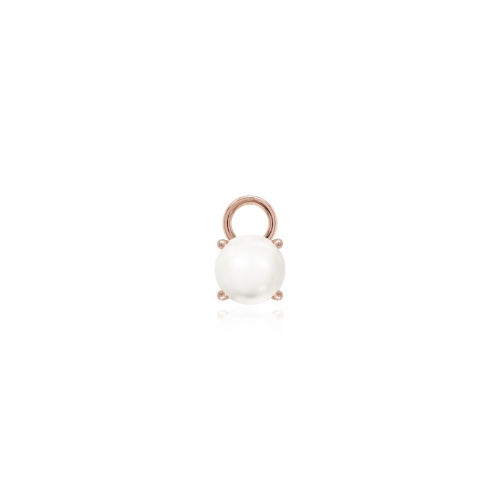 Classic Freshwater Pearl charm 8mm Rose-gold plated