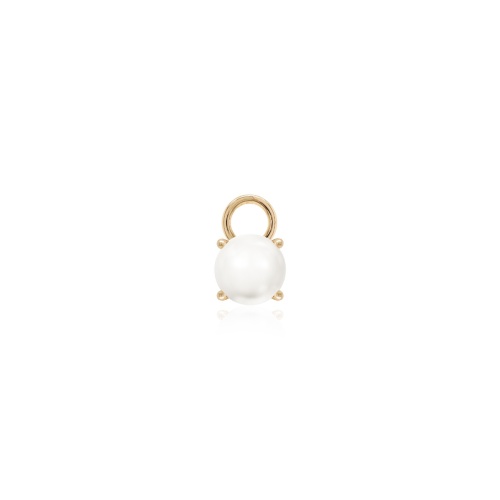 Classic Freshwater Pearl charm 8mm Yellow gold plated