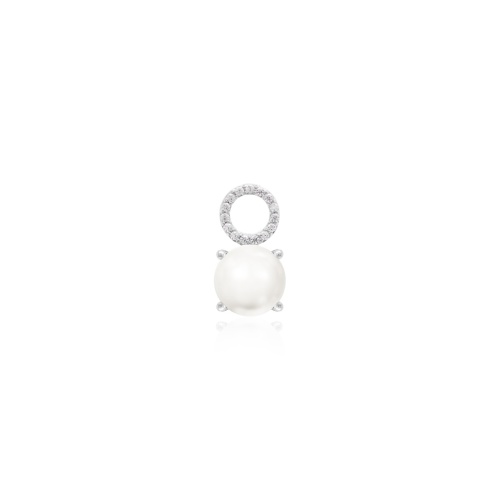 Sparkling Freshwater Pearl charm 8mm