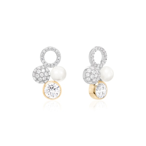 Lustrous Elegance charms Rhodium/Yellow gold plated