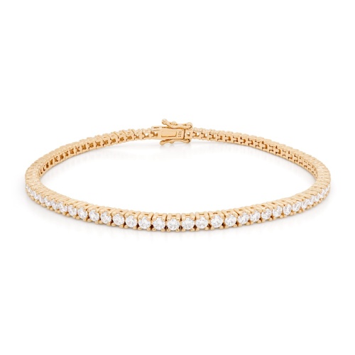 Tennis Bracelet Yellow Gold-plated 2mm