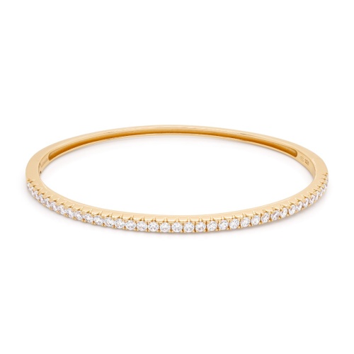 Tennis Bangle Yellow Gold-plated 2mm