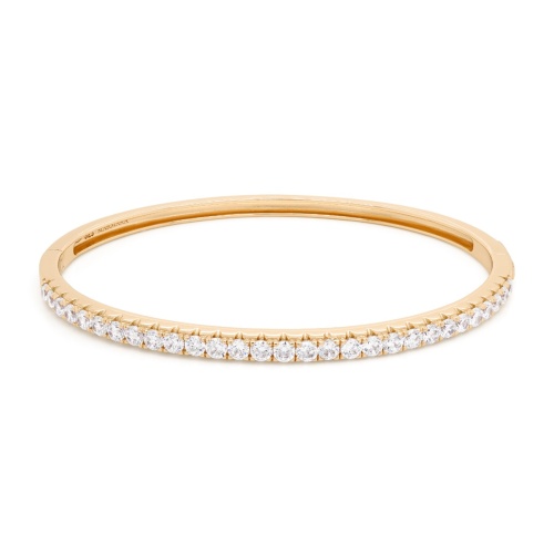 Bold Tennis Bangle Yellow Gold-plated 2.5mm