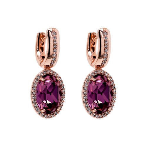 Fancy Stone earrings Antique Pink