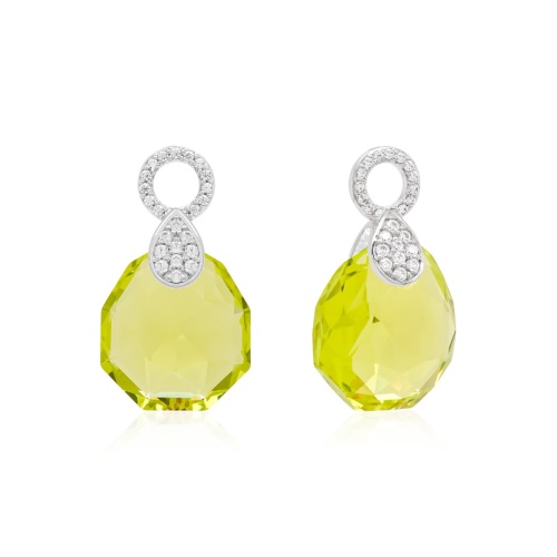 Large Pear Drop Earring charms Citrus Green