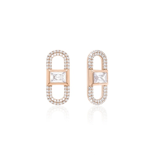 Fabulous Sparkling Zirconia Link charms Rose-gold plated