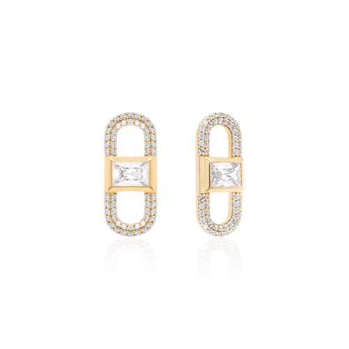 Fabulous Sparkling Zirconia Link charms Yellow-gold plated