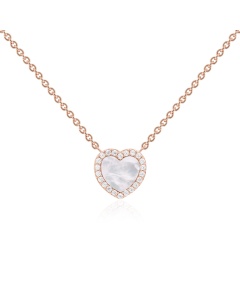 MOP Necklace Rose Gold-plated